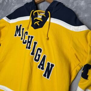 University of Michigan Wolverines Hockey Jersey Hoodie Sweatshirt Medium